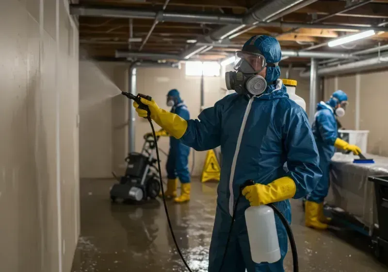 Basement Sanitization and Antimicrobial Treatment process in Lancaster, WI