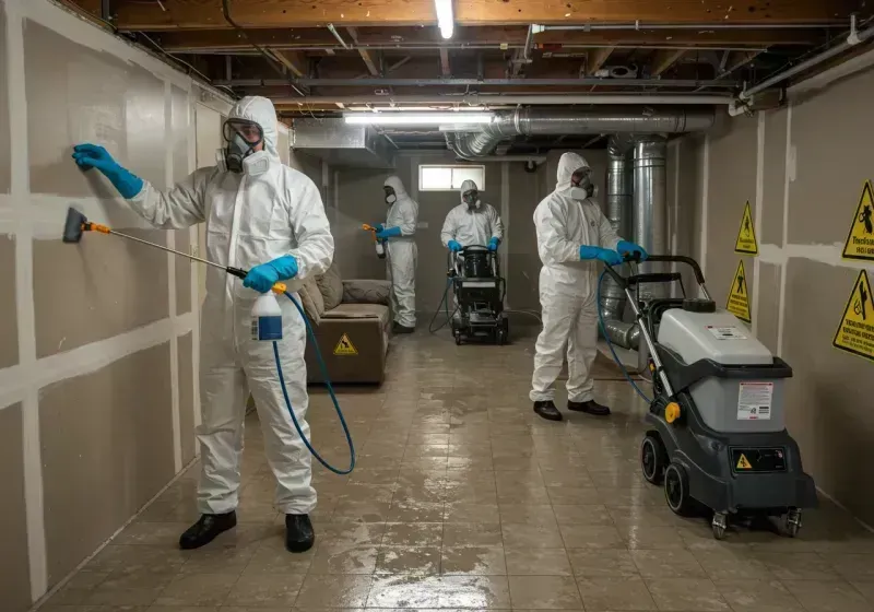 Basement Moisture Removal and Structural Drying process in Lancaster, WI